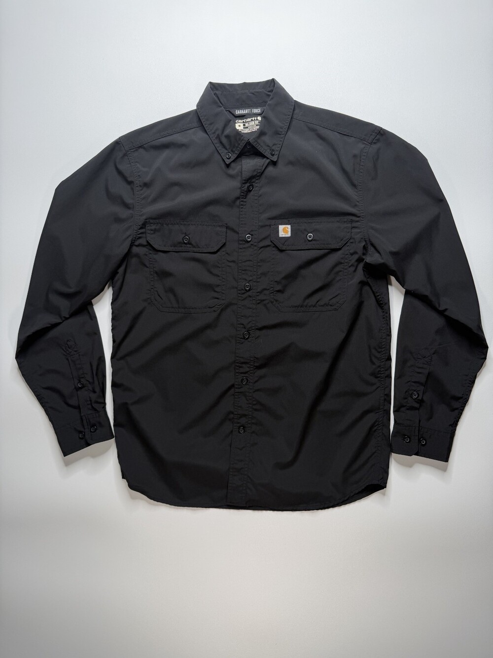 Carhartt Force Relaxed Fit Long Sleeve Work Shirt Mens Medium Asphalt Gray 10529